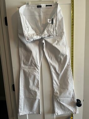 White Straight-Leg Pants